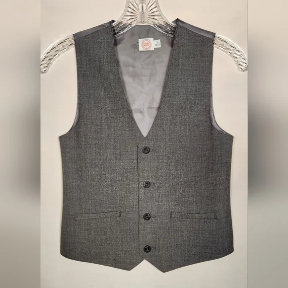 Boys' Gray Vest and Pants Suit Set- Size 10 - Picture 2 of 8